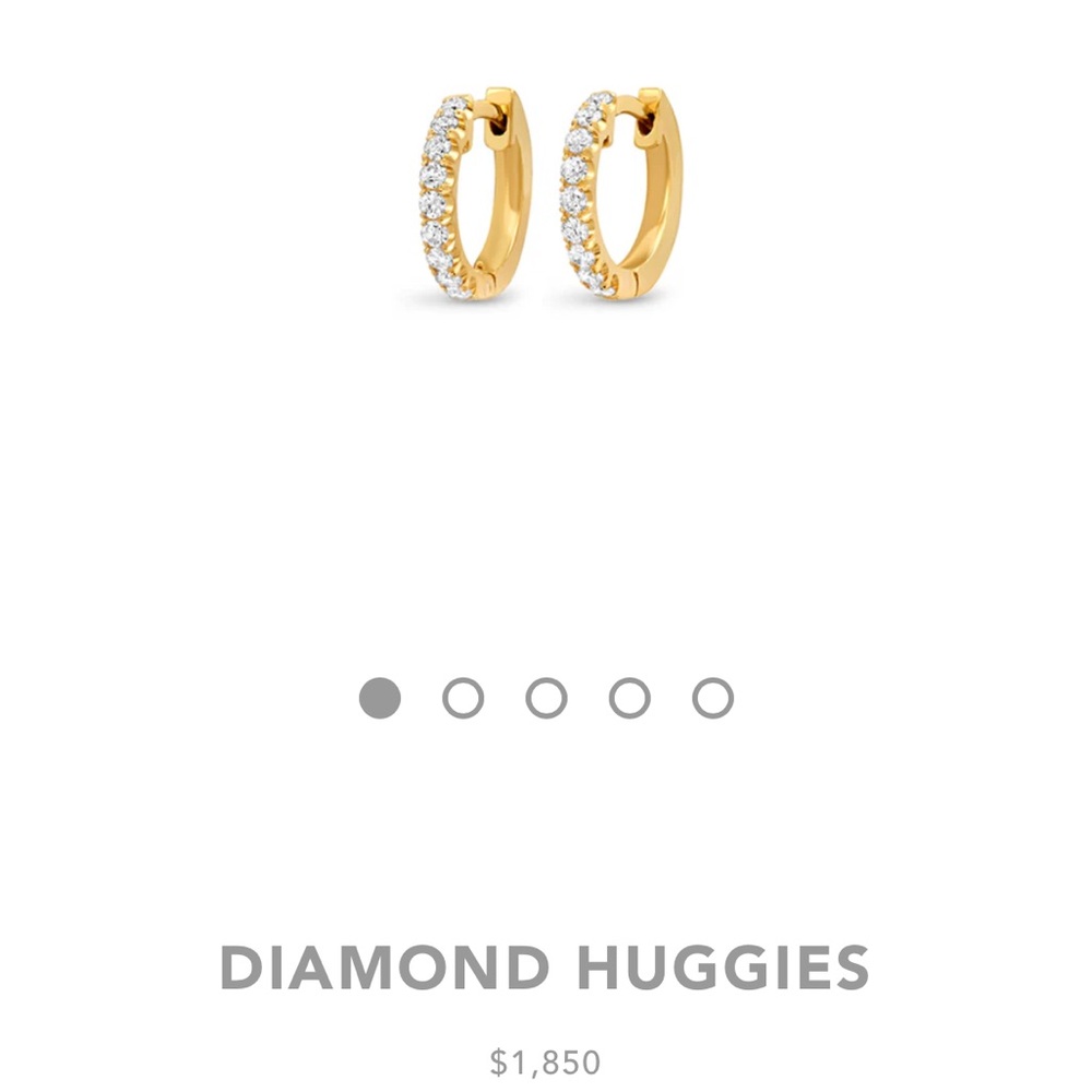 Jennifer Meyer 18k Gold Diamond Huggie Earrings